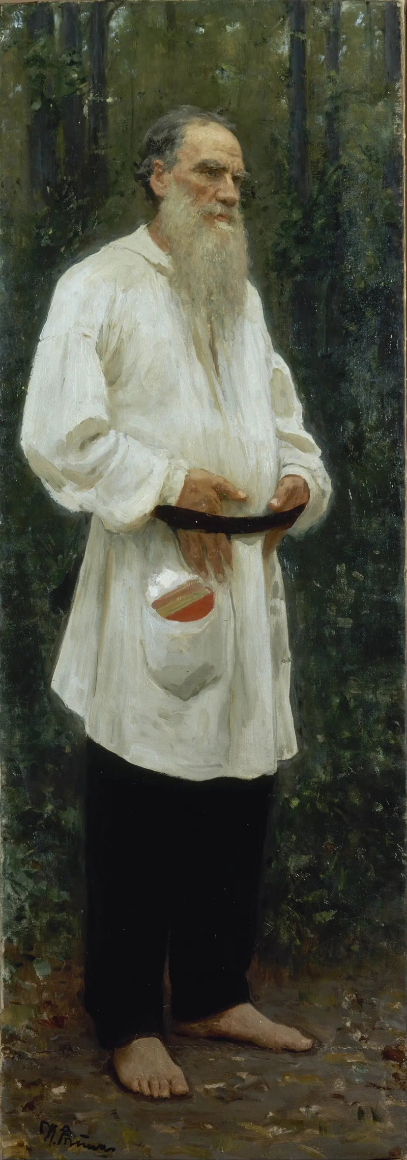Léon Tolstoï fødder uden sko - Ilya Repin