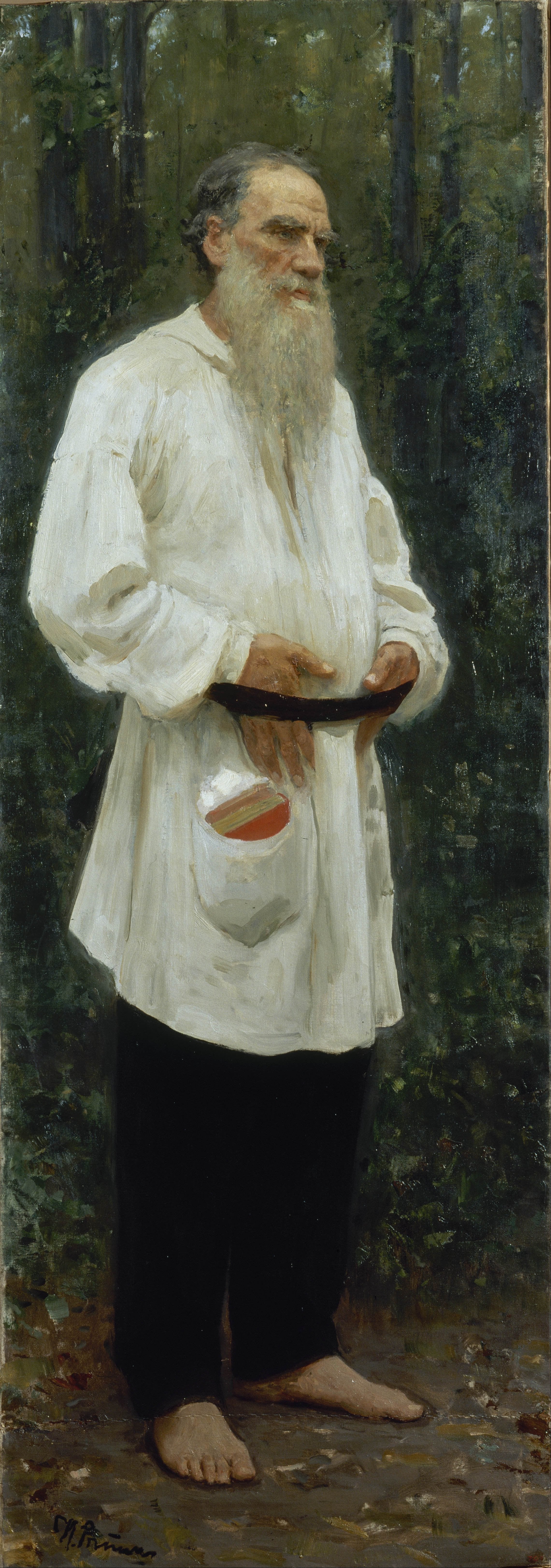 Léon Tolstoï fødder uden sko - Ilya Repin