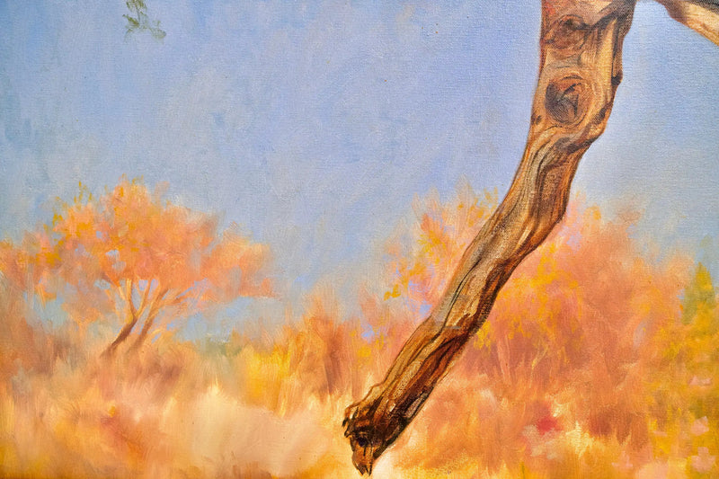 Løve i et træ | 150 x 100 cm
