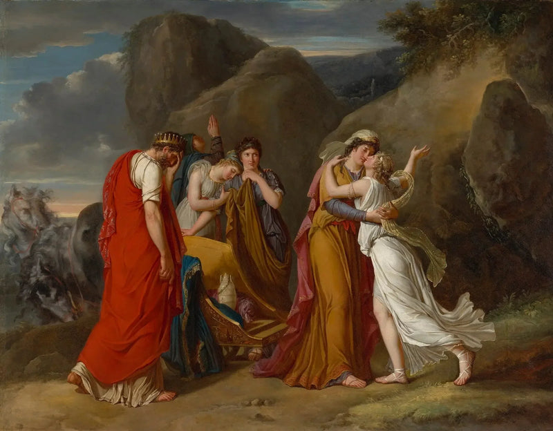 Psychés afsked med sin familie - Marie-Guillemine Benoist