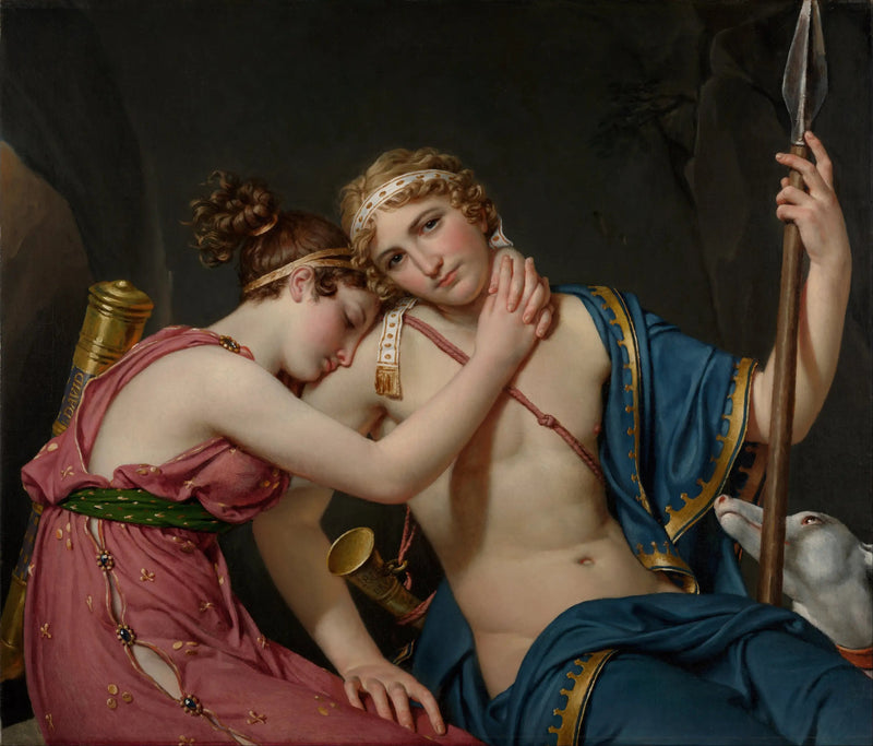 Telemakos og Eucharis' Afsked - Jacques-Louis David