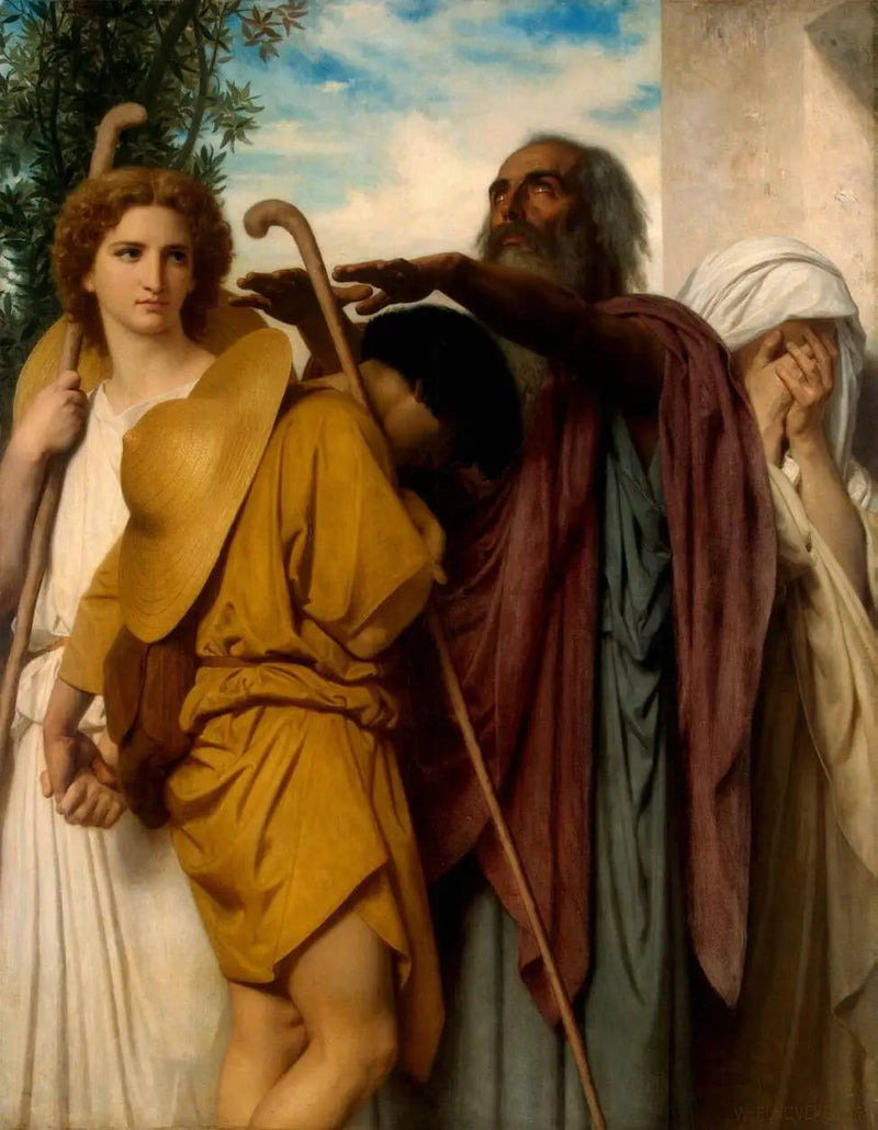 Tobies afsked til sin far - Bouguereau