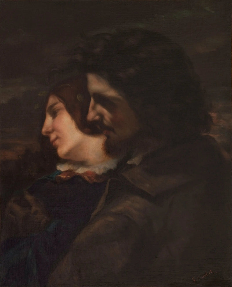 Elskende i landskabet. Følelser i ung alder - Gustave Courbet