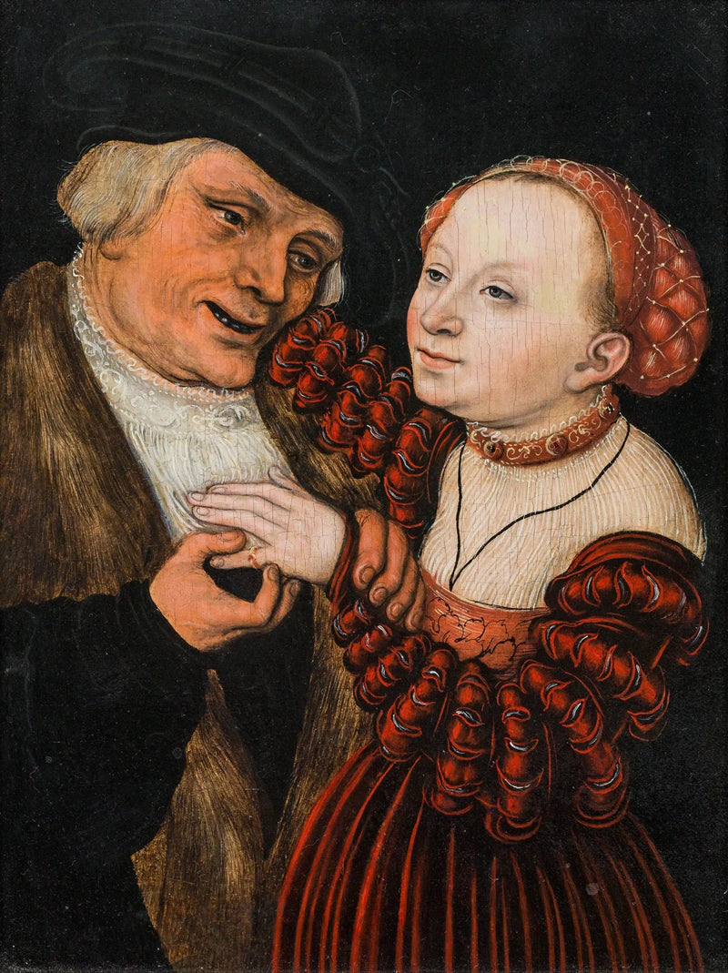 De dårligt matchede elskende - Lucas Cranach den Ældre
