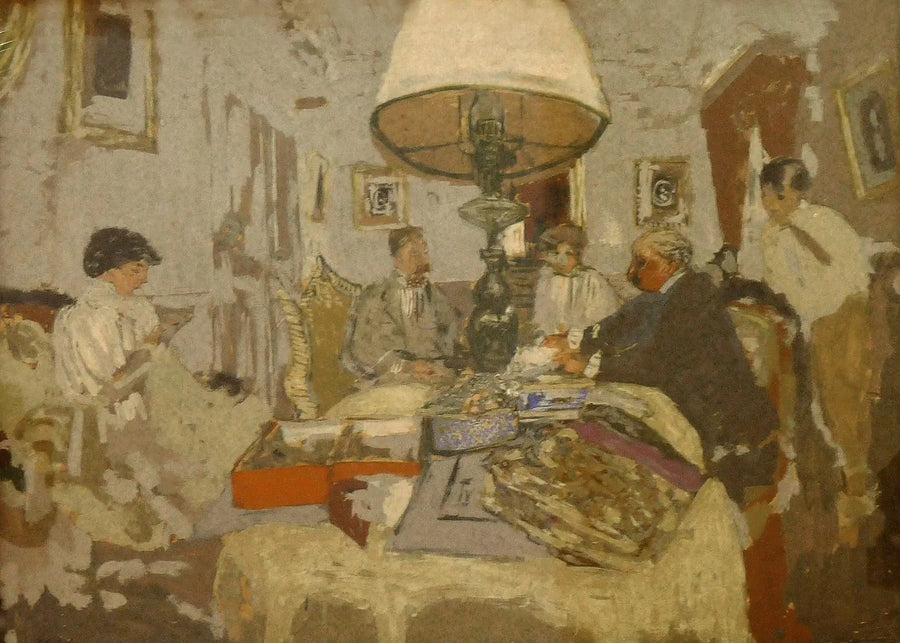 Venner omkring bordet, Saint-Jacut - Édouard Vuillard