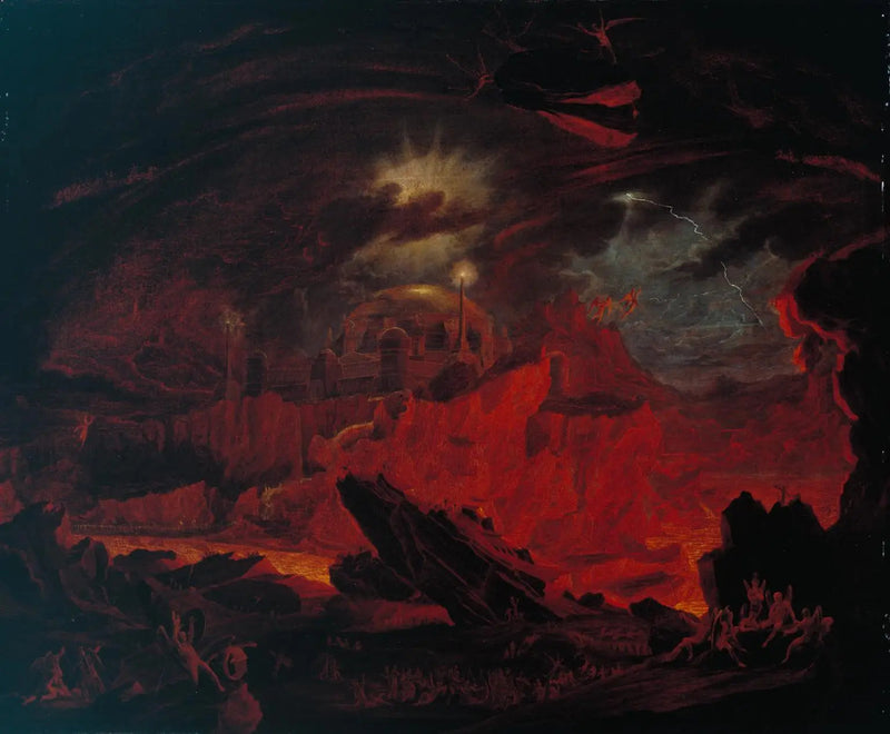 De faldne engle i helvede - John Martin