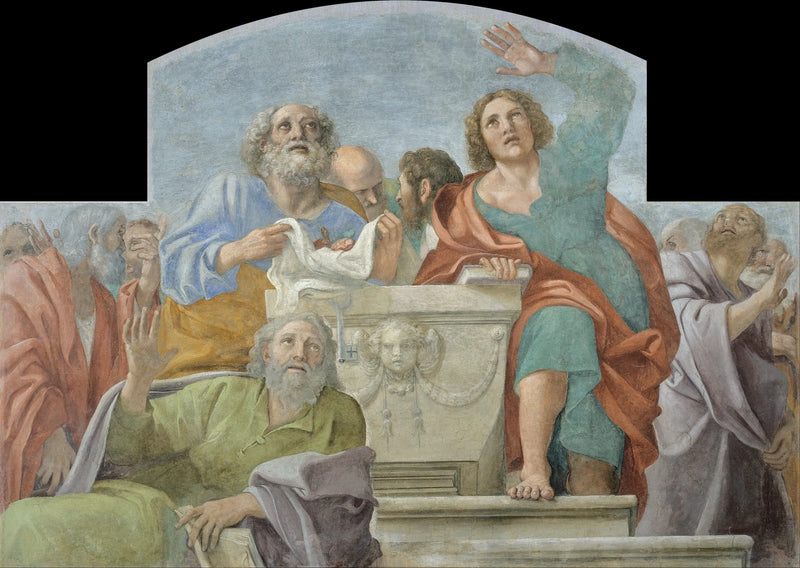 Apostlene rundt om den tomme grav - Annibale Carracci