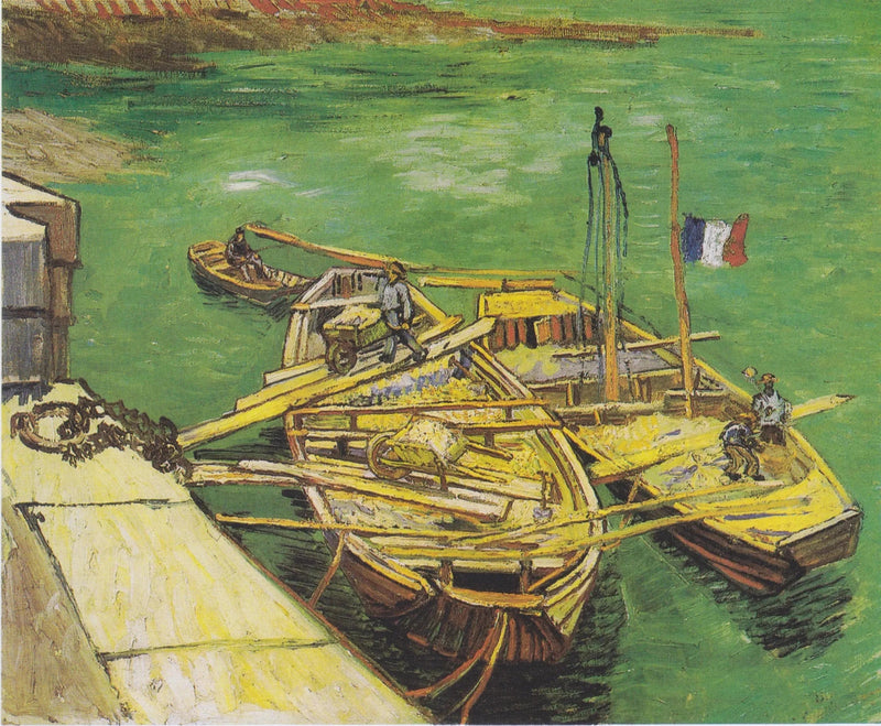 De fortøjede både - Vincent van Gogh