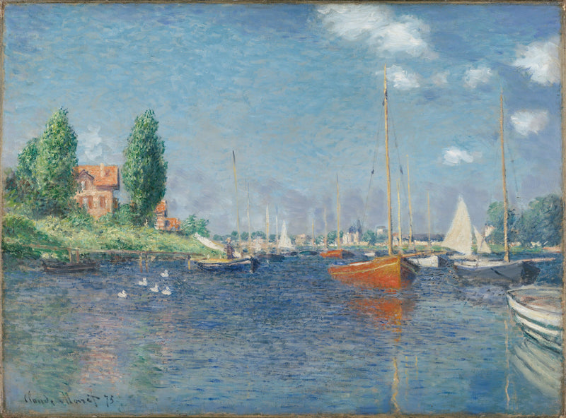 Les Bateaux rouge, Argenteuil W369 - Claude Monet