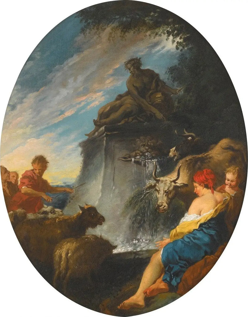 Hyrderne ved fontænen - François Boucher