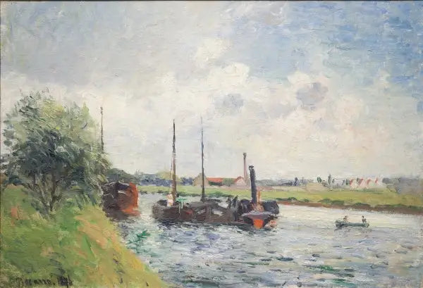 Oise-kysten, nær Pontoise - Camille Pissarro