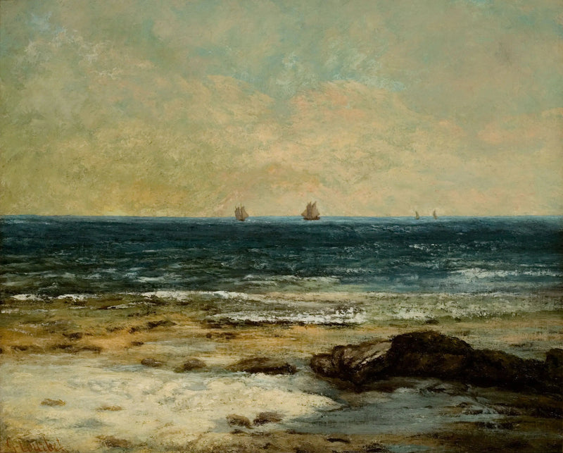 Havets kanter ved Palavas - Gustave Courbet
