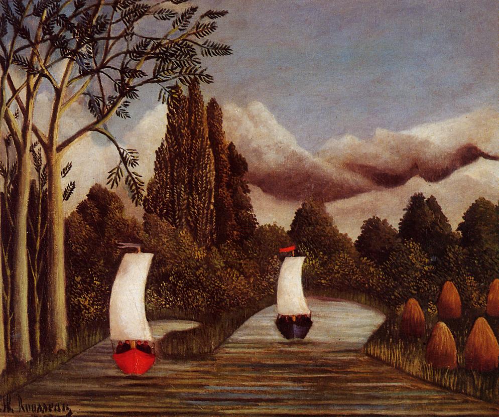 Oise-flodens bredder - Henri Rousseau