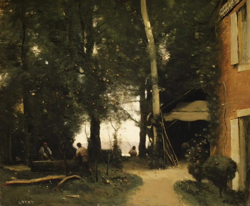 Seinebredderne i Conflans - Jean-Baptiste Camille Corot
