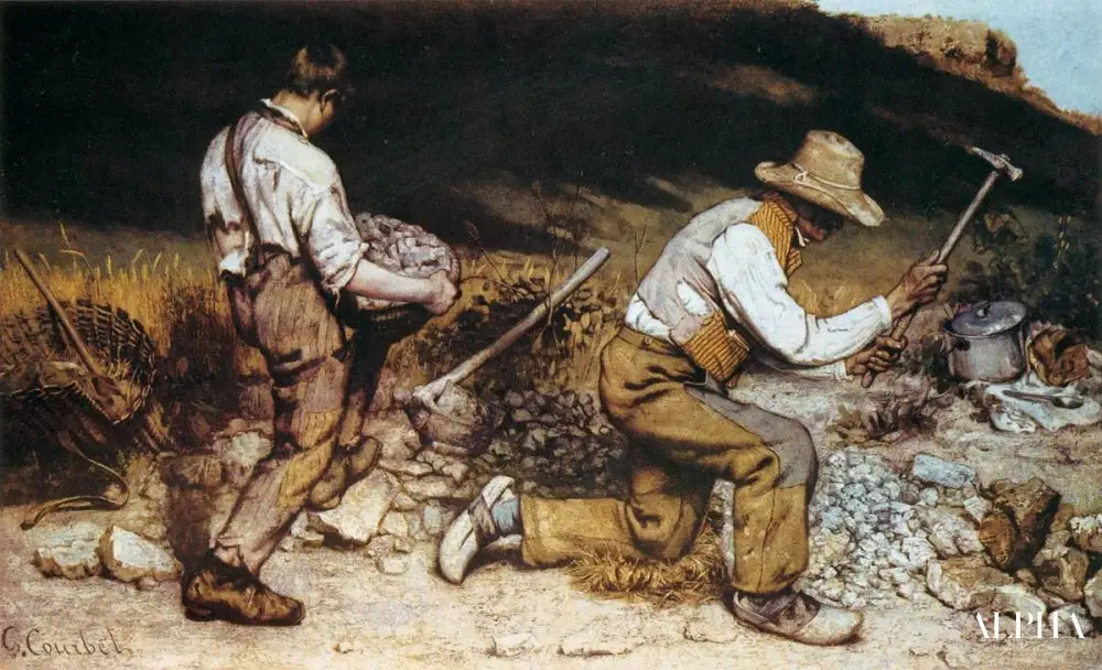 Les Casseurs de pierres - Gustave Courbet - Reproductions de tableaux et peintures haut de gamme