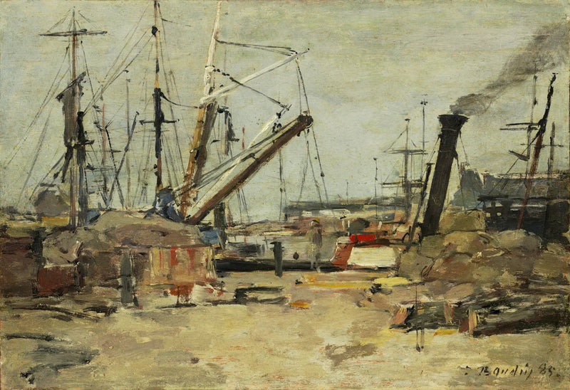 Fiskerbåde - Eugène Boudin