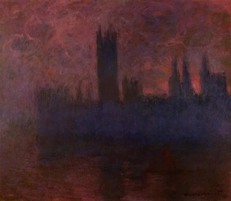 Parlamentsbygningerne, Symfoni i Rosa - Claude Monet