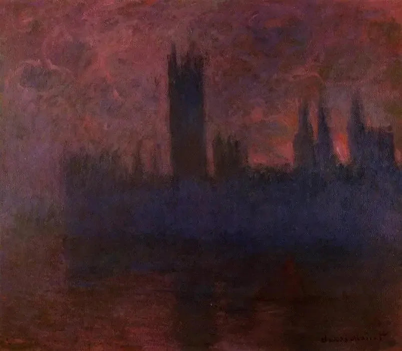 Parlamentsbygningerne, Symfoni i Rosa - Claude Monet