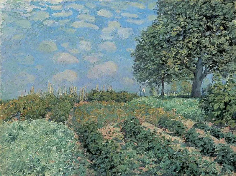 Les champs - Alfred Sisley