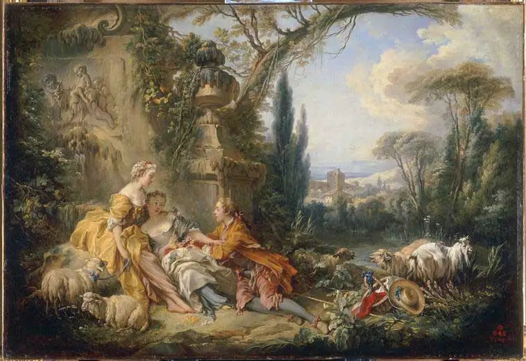 Les charmes de la vie champêtre - François Boucher - Alpha Reproduction