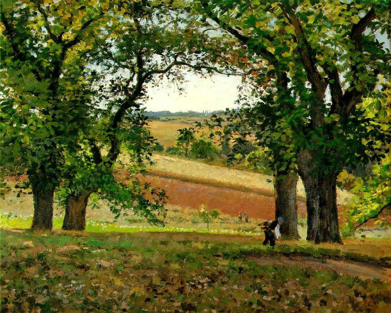 Kastanjetræerne i Osny - Camille Pissarro