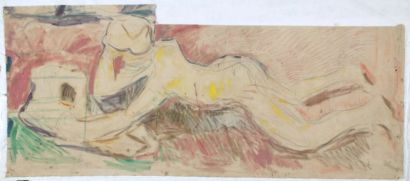 De Søgere: dreng der hviler på sin mave - Edvard Munch