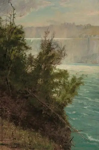 Niagara Falls på den amerikanske side - Albert Bierstadt