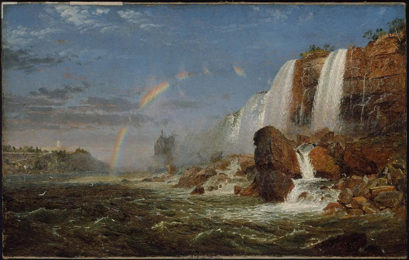 Niagara Falls set fra foden af Goat Island - Jasper Francis Cropsey