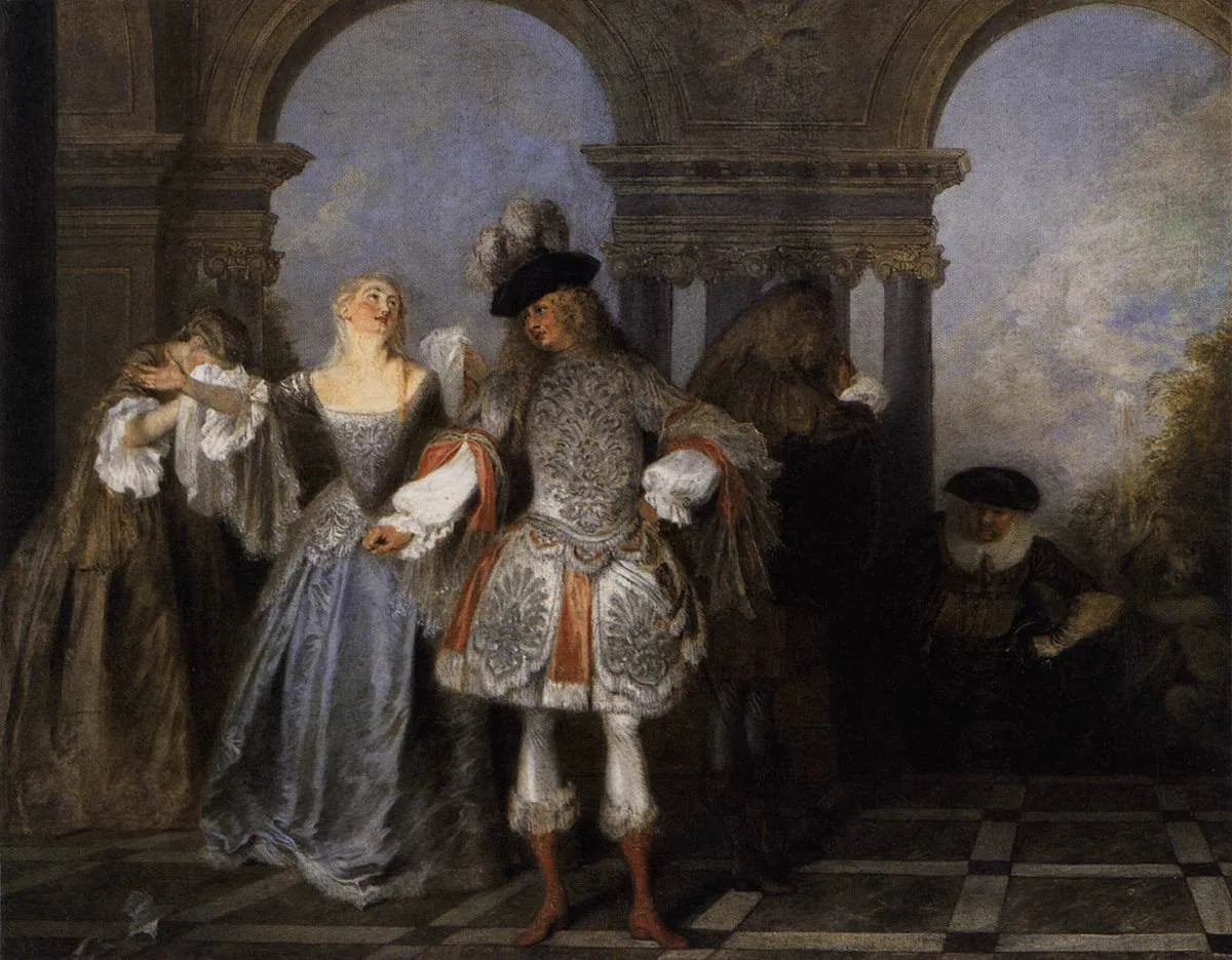Les comédiens français - Antoine Watteau image 1 copie de tableau peinte à la main