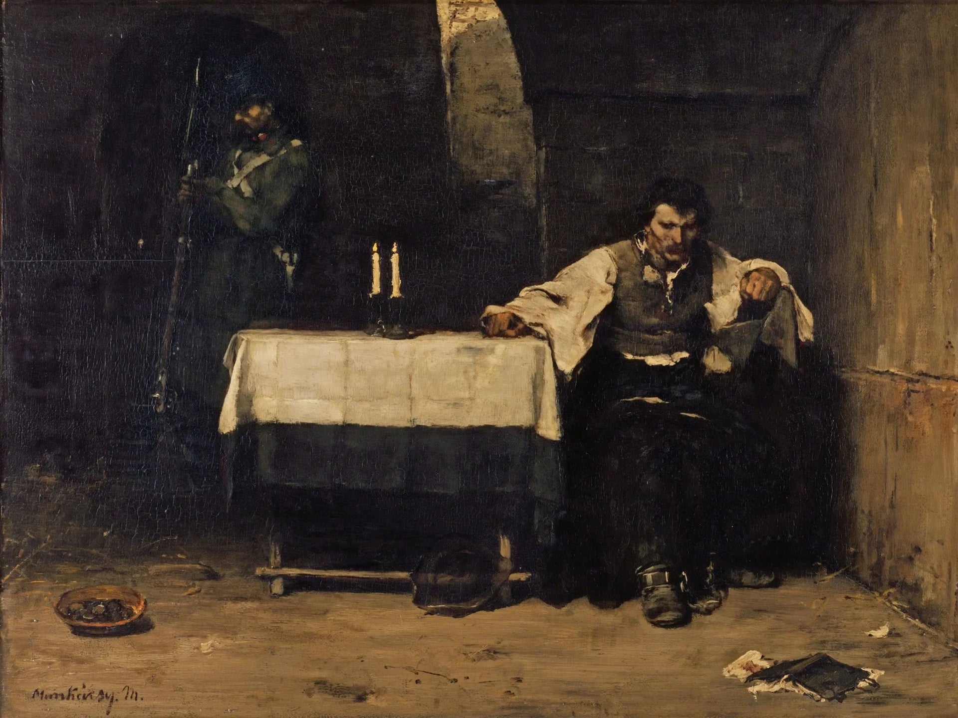 Les condamnés - Mihály Munkácsy image 1 tableau peint à l’huile sur toile