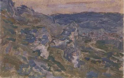 Bakkerne nær Vétheuil - Claude Monet