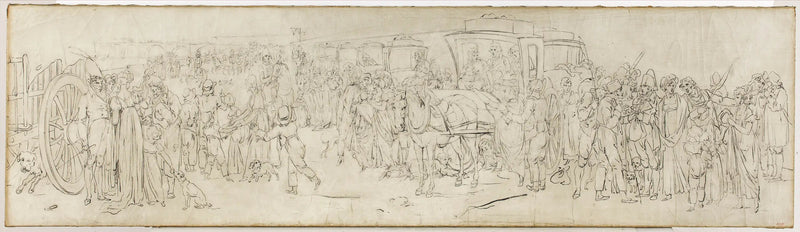 Køkkenmøderne på Tuileries-platformen - Louis-Léopold Boilly