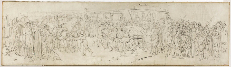 Køkkenmøderne på Tuileries-platformen - Louis-Léopold Boilly