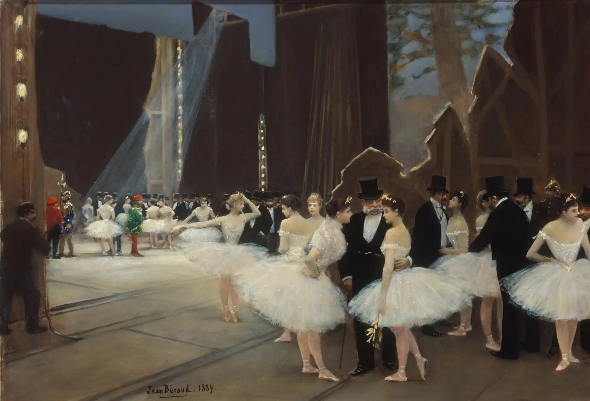 Les coulisses de l'Opéra de Paris - Jean Béraud image 1 copie de tableau peinte à la main