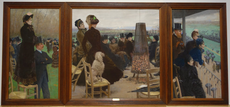 Løb i Bois de Boulogne - Giuseppe De Nittis