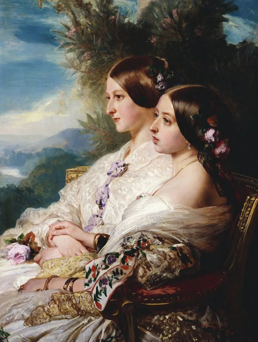 Kusinerne: Dronning Victoria og Victorine, hertuginde af Nemours - Franz Xaver Winterhalter