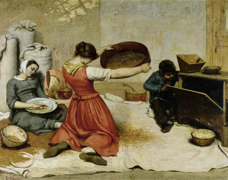 Hvedesigtende kvinder - Gustave Courbet