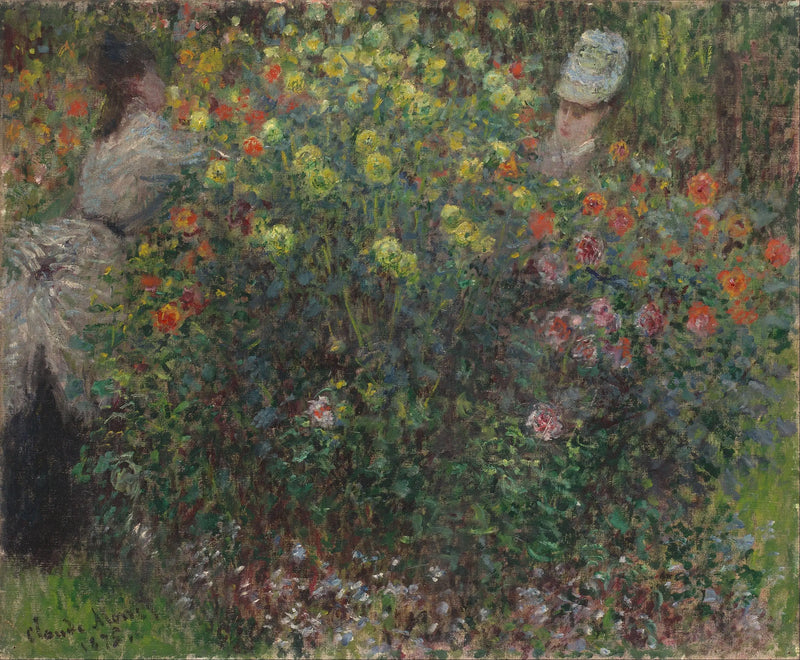 Damerne i blomst - Claude Monet