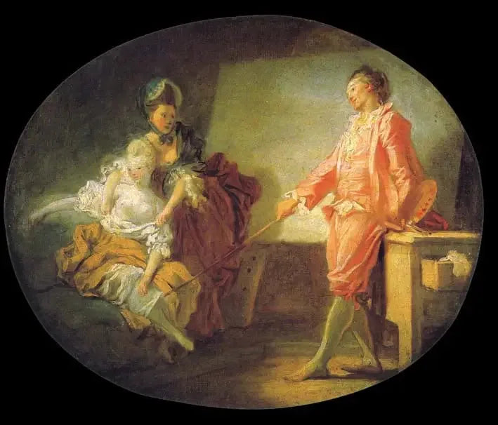 Begyndelsen på modellen - Jean-Honoré Fragonard