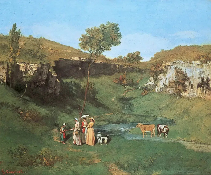 Pigerne fra landsbyen - Gustave Courbet