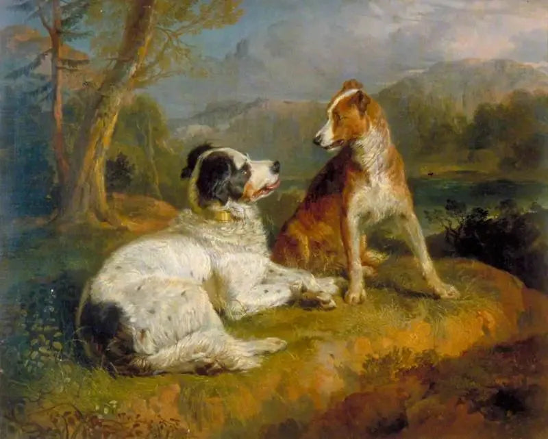 De to hunde (efter Robert Burns' digt) - Edwin Henry Landseer