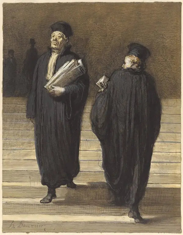 De to kolleger advokater - Honoré Daumier