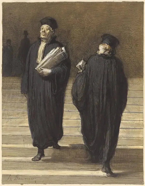 De to kolleger advokater - Honoré Daumier
