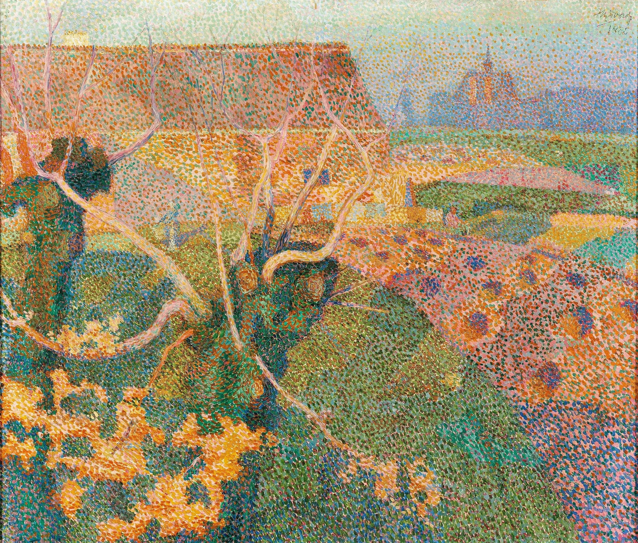 Les deux Saules (Soleil de Novembre) - Jan Toorop image 1 reproduction artisanale de tableau