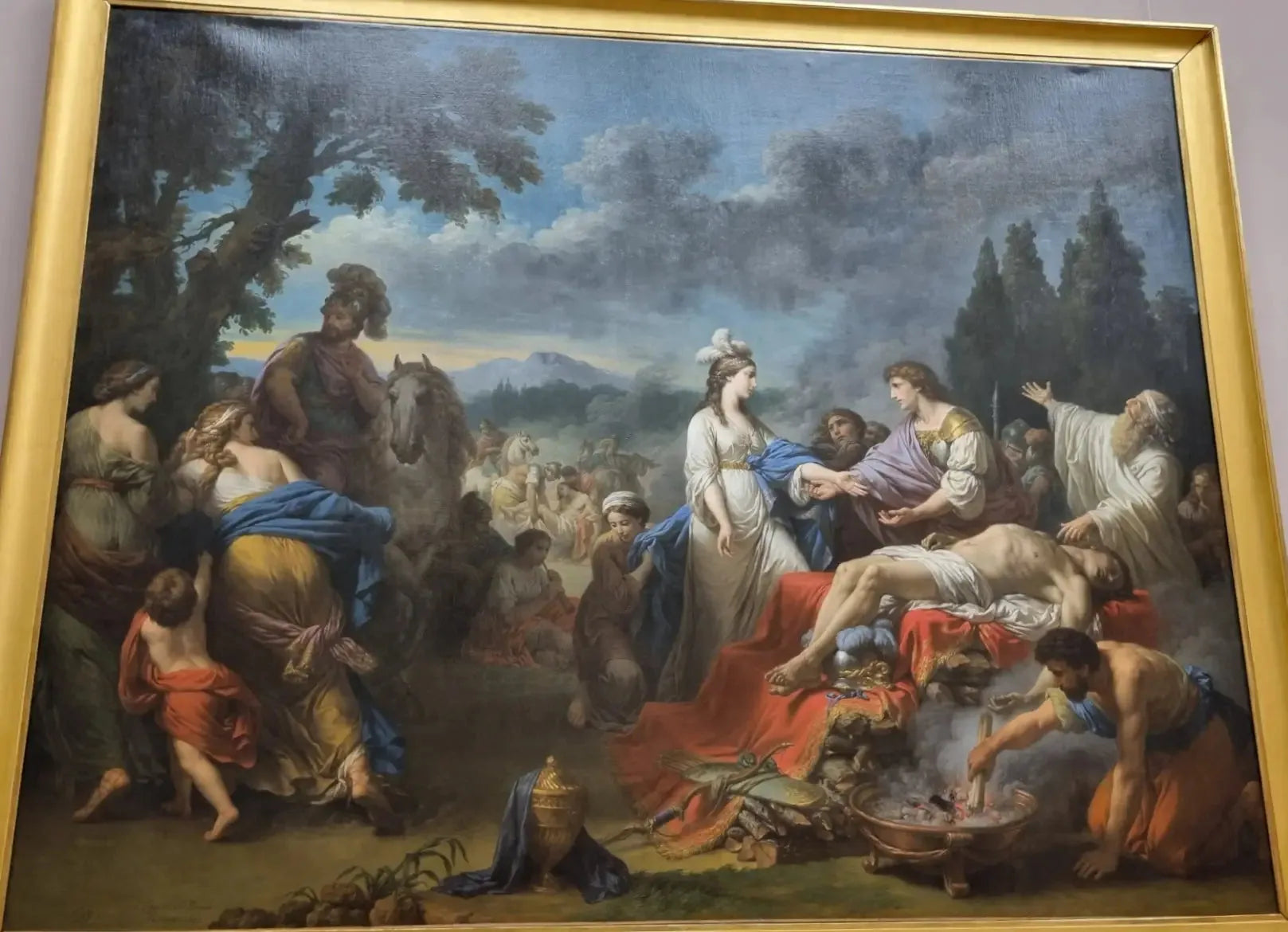 Les deux veuves d'un chef indien - Louis Jean François Lagrenée image 1 reproduction artisanale de tableau