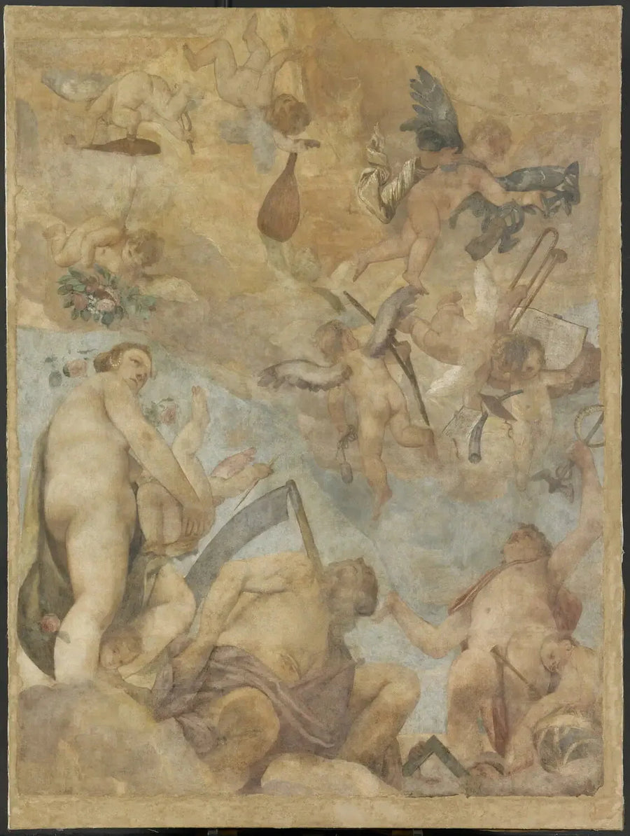 Olympens Guder: Venus, Saturn og Merkur - Paul Véronèse