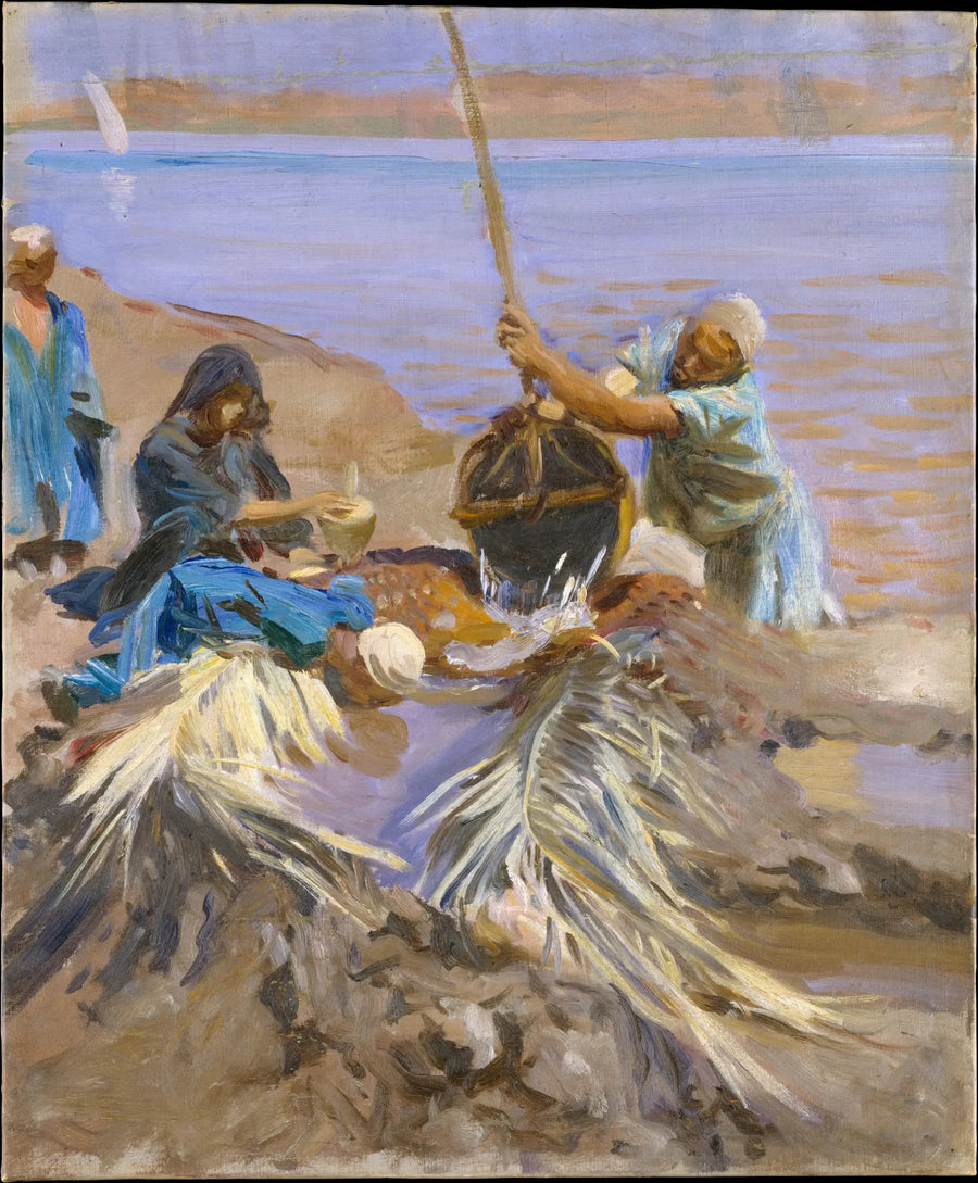 Ægypterne løfter vandet fra Nilen - John Singer Sargent