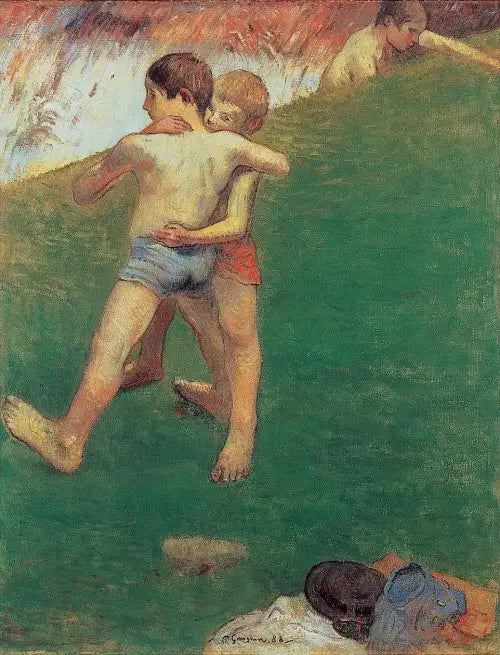 Børn, der kæmper - Paul Gauguin