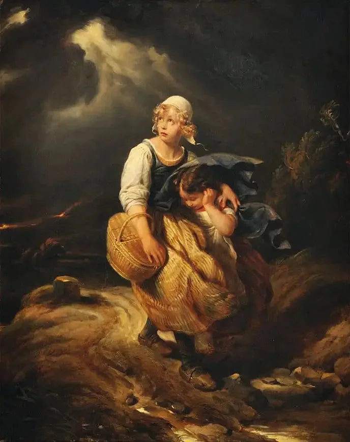 Børn overrasket af stormen - Paul Delaroche