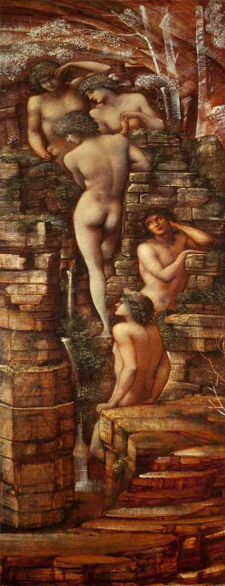Les fées des collines - Edward Burne-Jones image 1 reproduction de peinture à l’huile
